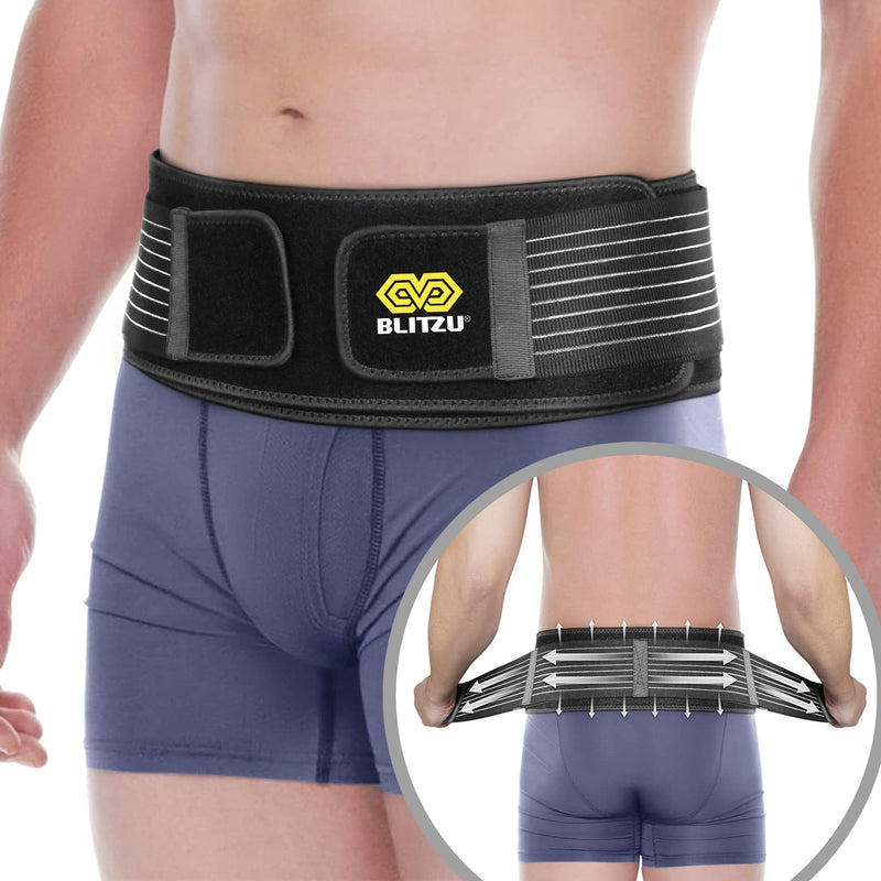 [Australia] - BLITZU Sacroiliac SI Hip Belt For Women And Men. Lower Back Support Belt. Compression Hip Brace for Pelvis, Joint, Lumbar & Sciatica Pain Relief. Sciatic Nerve Brace, Waist Pelvic Support Belt. L-XL Large-X-Large 