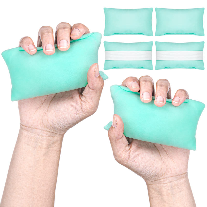 [Australia] - 6 Pcs Palm Grip Protector Hand Contracture Cushion with Elastic Band Sweat Resistant Soft Washable Hand Palm Protector Physical Therapy Hand Exercisers for Right Left Finger 