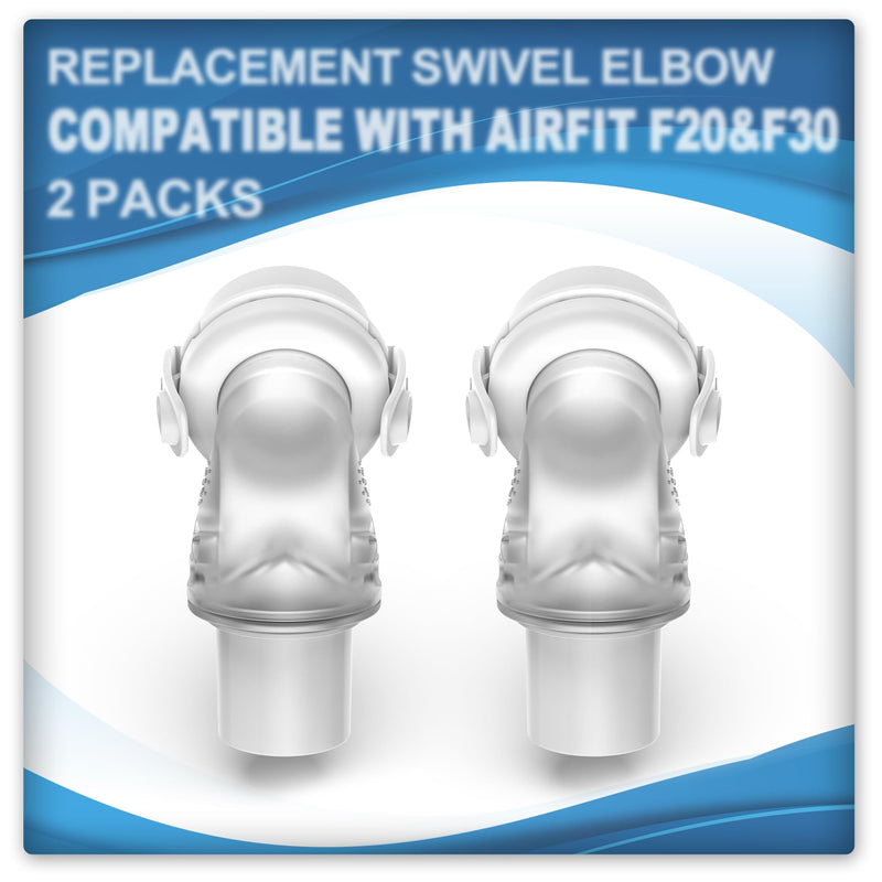 [Australia] - 2 Packs Replacement Swivel Elbow Connector Compatible with F20 and F30,Tube Quick-Release Elbow,Great-Value Supplies by Medihealer 