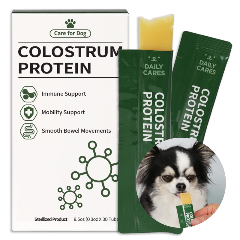 Dr.by Colostrum Protein for Dogs and Puppy – Weight Gain Supplement for Dog - Muscular Strength and Immune System Support with Colostrum, Whey Protein Isolate, Goat Milk – 30 Tubes - PawsPlanet Australia