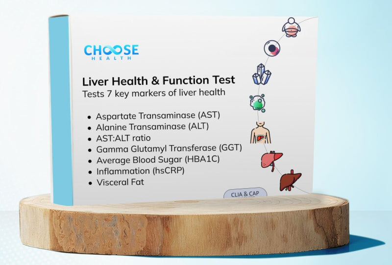 [Australia] - Liver Health & Function Test | 7-in-1 at-Home Liver Test | Choose Health | Test and Track Liver Function & Health | AST | ALT | GGT | Blood Sugars | Inflammation and More | Not Avail in NY RI 