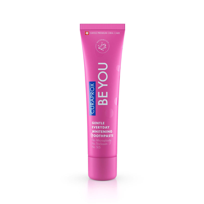 Curaprox Whitening Toothpaste – for Fresh Breath & Gum Care | Enzymatic Formula, Watermelon Flavour, Pink, 60ml | Vegan, SLS-Free, Fluoride 950ppm | Swiss Made 2.12 Ounce (Pack of 1)