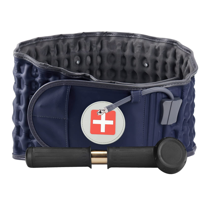 [Australia] - Decompression Back Belt - Lumbar Support Belt for Men & Women Lower Back Pain Relief, Back Traction Device Fits Waist Size 29-49 Inches (Blue) Blue One Size 