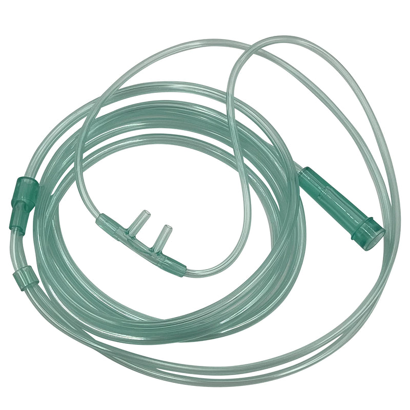 [Australia] - 5pk Adult Oxygen Cannula w/Tabbed Nose Piece, Soft Straight Prongs & 6.5Ft Crush Resistant Tubing 