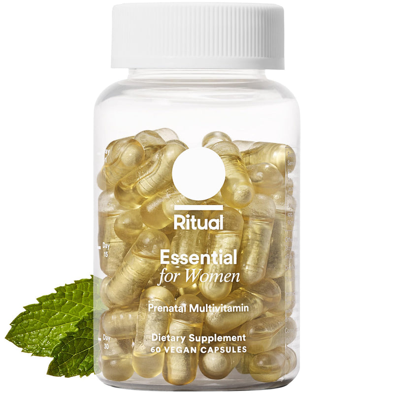 Ritual Women's Prenatal Multivitamins - 60 Capsules - 30 Servings | Clinical-Backed- Key Essential Vitamins and Minerals to Support Mom and Baby During Pregnancy* - Choline - Vegan - Mint