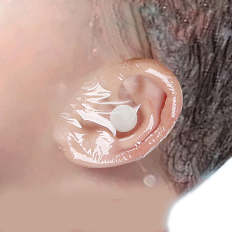 [Australia] - 60-Pack Baby Shower Ear Covers Baby Waterproof Ear Tapes Safety Protector Bath Protection Ear Covers for Kids Shower Swimming Use,Transparent Adhesive Ear Covers 60Pcs 
