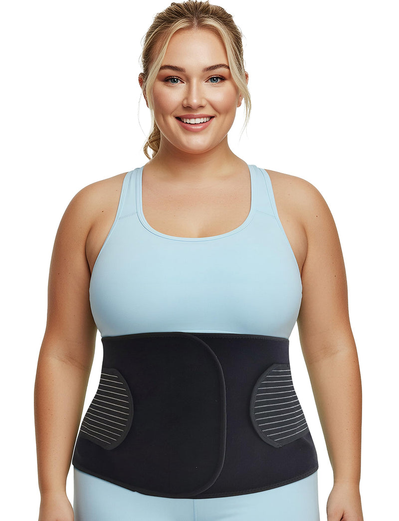Hernia Belt for Men or Women - Plus Size Abdominal Binder Post Surgery Tummy Tuck Support Belts for Umbilical Hernias, Inguinal, Navel Belly Hernias, Hysterectomy, Postpartum Stomach Pad (Large/XL) Large / XL