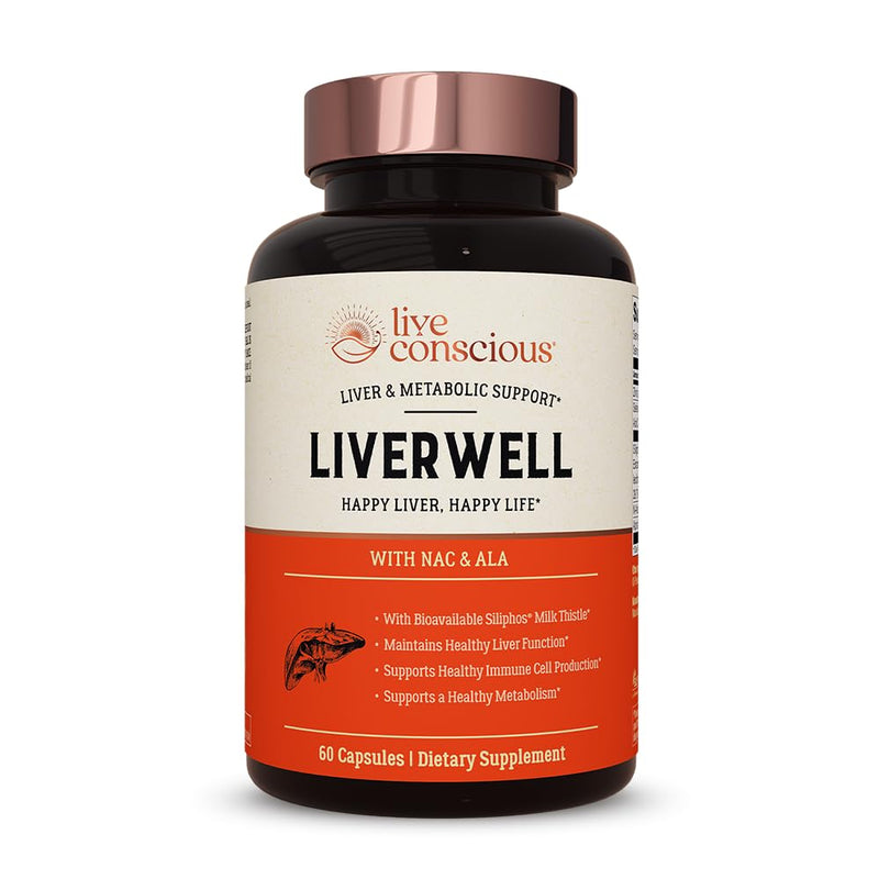 [Australia] - LiverWell Liver Cleanse, Rejuvenation, Metabolic Support - Liver Supplement for Liver Health w/Highly Bioavailable Milk Thistle Extract, N-Acetyl Cysteine, Alpha Lipoic Acid, Zinc, Selenium - 60 Caps 60 Count (Pack of 1) 