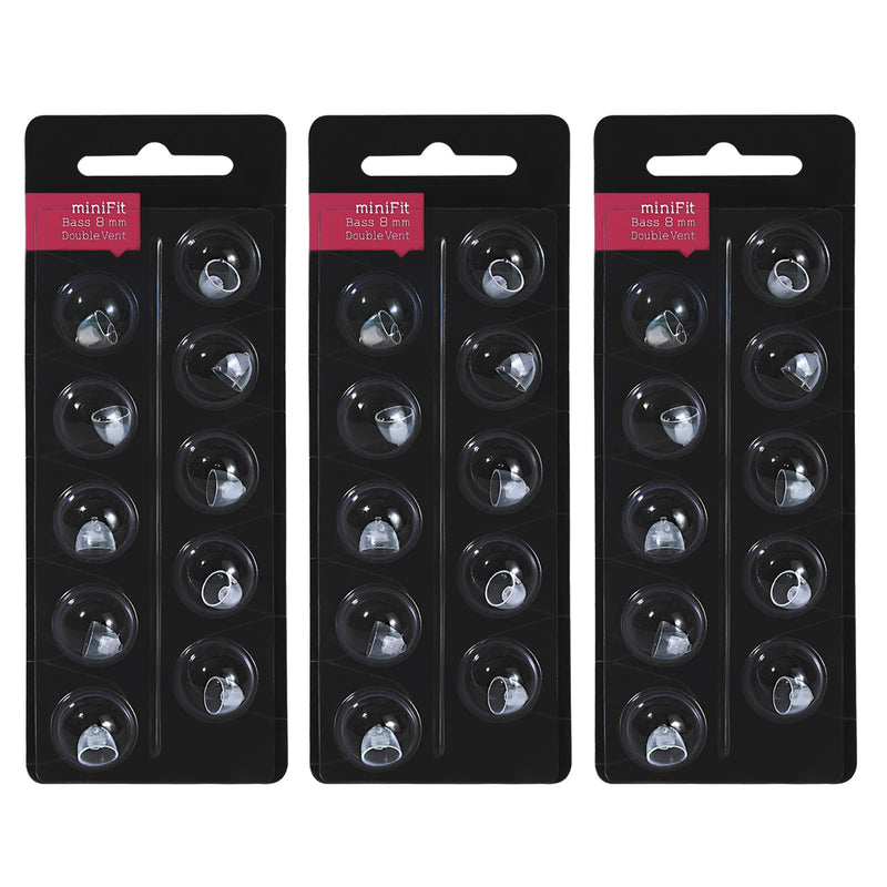 [Australia] - Hearing Aid Domes for Oticon Replacements,Oticon Minifit Double Vent Bass Domes (8 mm/3 Pack）,Universal Domes for Oticon Hearing Aid Supplies 