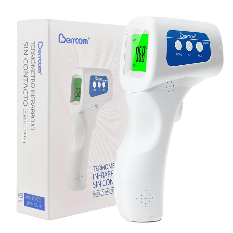 [Australia] - Berrcom Non Contact Forehead Thermometer Digital No-Touch Infrared Thermometer 3 in 1 for Adults and Kids Fever Check Thermometer Temperature Gun for Baby JXB-178-FBA 