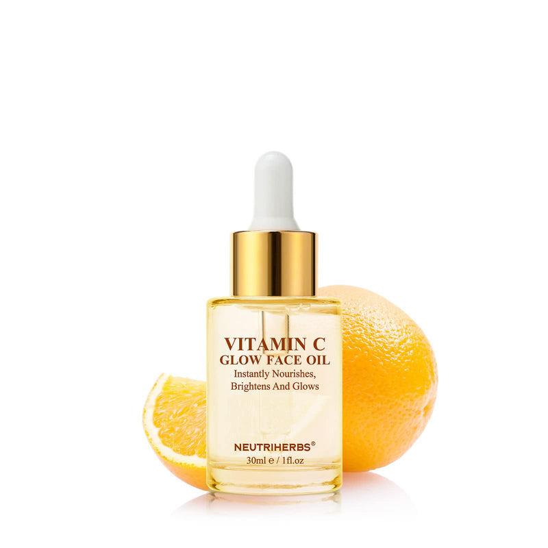 Neutriherbs Rosehip Seed Face Oil with Vitamin C Nourish Dry Skin - 1fl Oz | Enriched Jojoba, Grape Seed Oil, Lightweight Fast-Absorb Facial Oil, Hydrate, Brighten, Smooth Skin, Repair Skin Barrier