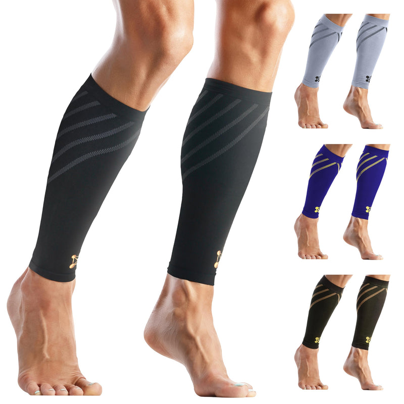 [Australia] - CopperJoint Wide Calf Compression Sleeve Men - Compression Calf Sleeve Women, Leg Sleeves for Men, Knee and Legs Sleeves Support for Runners, Basketball, Workout, Sports, 20-30mmHg - 2X-Large Copper Stripe 