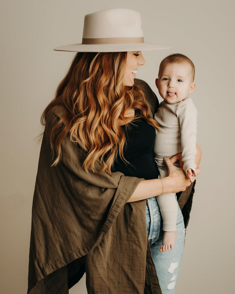 [Australia] - Kishu Baby Indi GOTS Organic Muslin Nursing Scarf - Fairtrade Certified Nursing Cover Dark Olive 