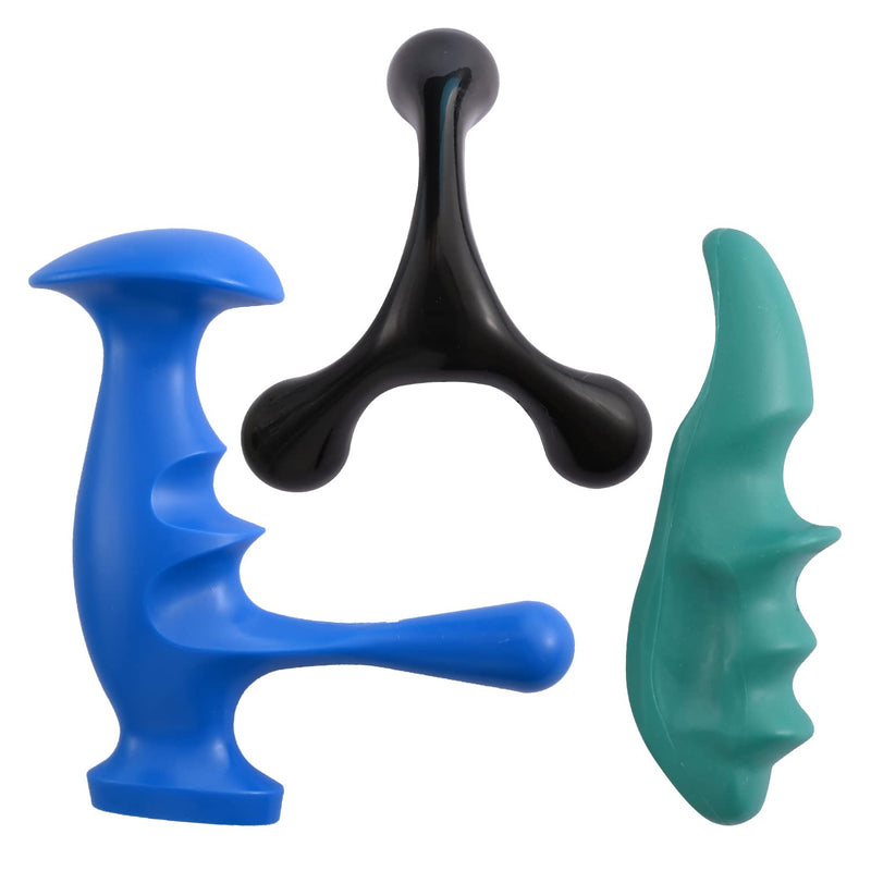 [Australia] - Abnaok Manual Trigger Point Massage Tool and Thumb Saver for Full Body Deep Tissue Massage, with 3-Legged Massage Knobs, Stress Relief 