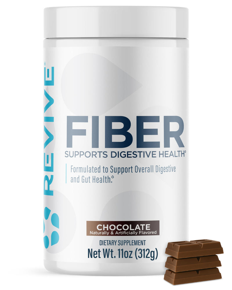 [Australia] - Revive MD Fiber Supplement for Digestive & Gut Health - 5g of Dietary Fiber Supports a Healthy Digestive System with Psyllium Husk & More - 30 Servings, Chocolate 
