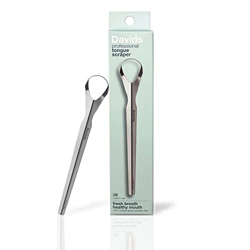[Australia] - Davids 100% Medical Grade Stainless Steel Professional Tongue Scraper, Made in USA 