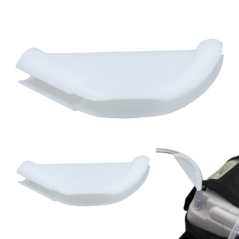 [Australia] - Holder for Oxygen Hose,Tubing Strain Reliefs,Tubing Supports for Oxygen Hose,Compatible with Oxygen Concentrator/Portable Oxygen Tubing/Nebulizer Tubing 2pcs White 