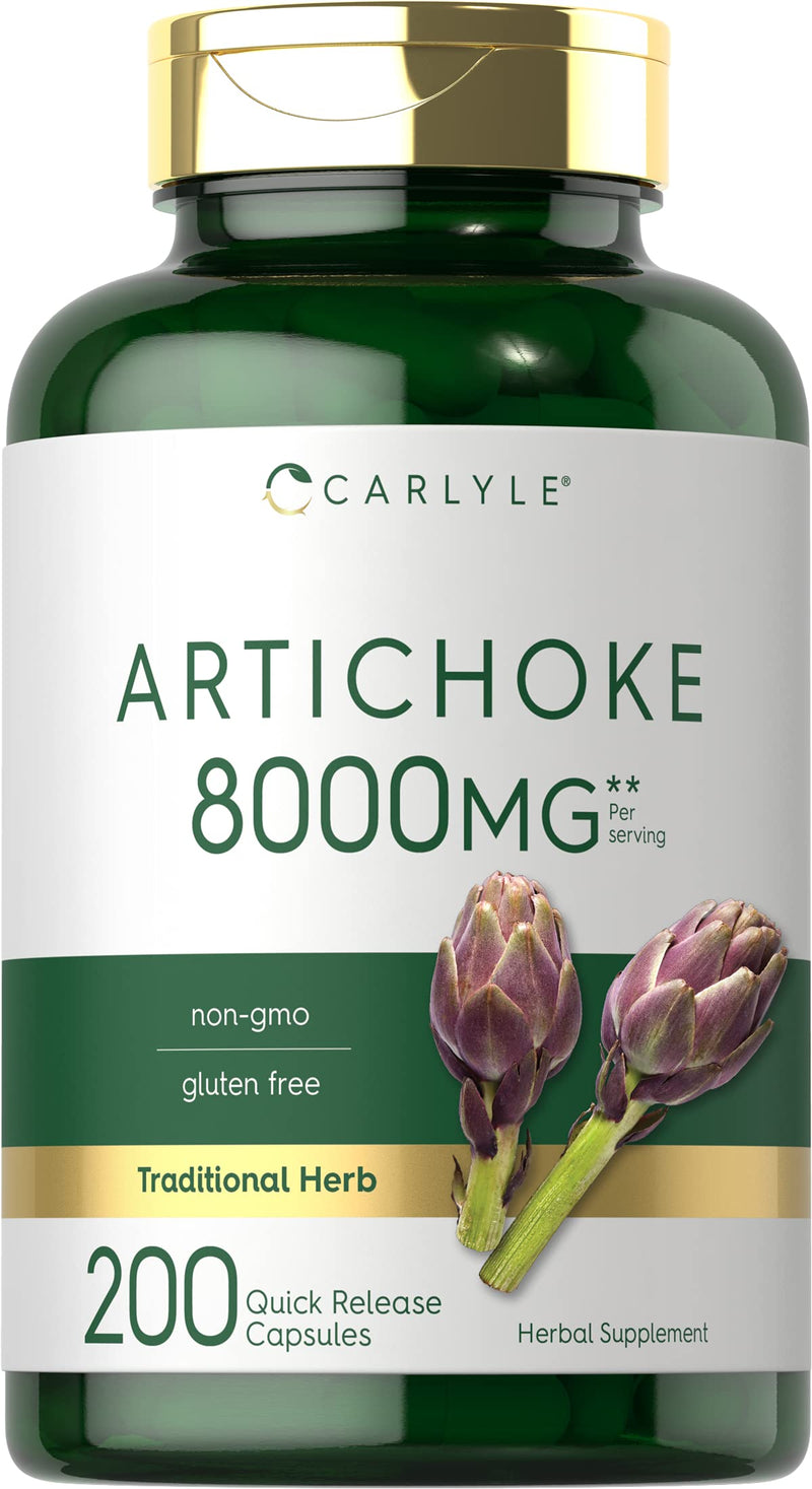 [Australia] - Carlyle Artichoke Extract Capsules 8000mg | 200 Count | Non-GMO, Gluten Free Supplement 