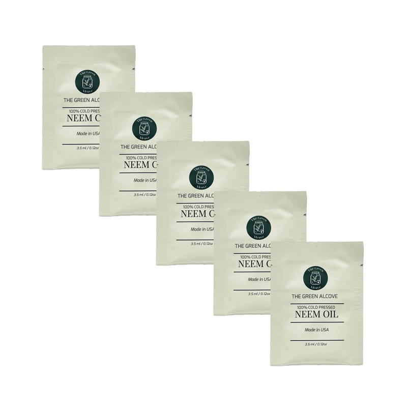 [Australia] - 100% Cold Pressed Neem Oil Spray Refill for Indoor and Outdoor Garden Plants, Makes 80 fl oz | The Green Alcove 0.12 Fl Oz (Pack of 5) 