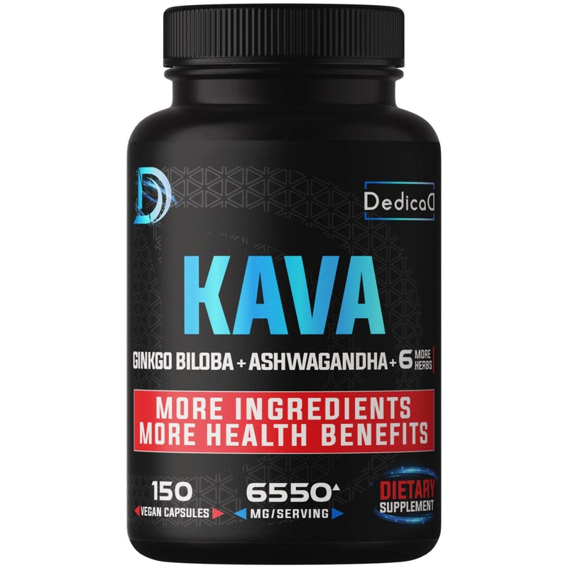 [Australia] - 9in1 Kava Kava Capsules 5-Month Supply 6550mg 15:1 Extract for Sleep, Mind & Immune Support - 9 Natural Herbs includes Ginkgo, Ashwagandha, Graviola, Valerian & more - 150 Vegan Capsules 