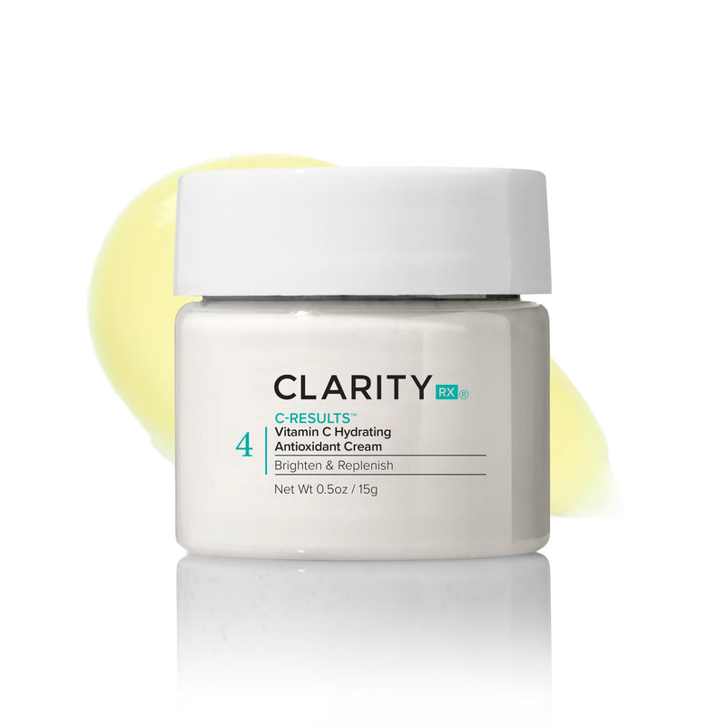 ClarityRx C-Results Vitamin C Hydrating Antioxidant Face Cream, Natural Plant-Based Anti-Aging Facial Moisturizer for Brighter Skin 0.5 Fl Oz (Pack of 1)