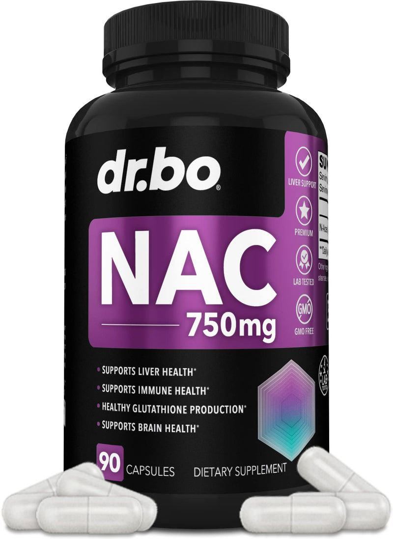 [Australia] - NAC Supplement N-Acetyl Cysteine Pills - 750mg N Acetyl Cysteine Pure Vitamin Capsule - Daily Liver Support Formula for Lung Cleanse Health, Kidney Detox, Brain & Respiratory Supplements - 90 Capsules 