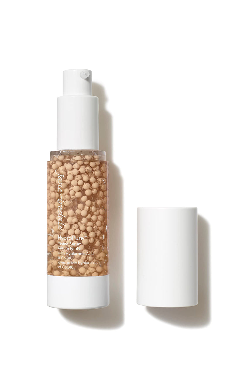 jane iredale HydroPure Tinted Serum, Hydrating, Sheer-Coverage Formula Helps Plump, Soothe, Blur Lines and Even Skin Tone with Hyaluronic Acid + CoQ10 Fair 1