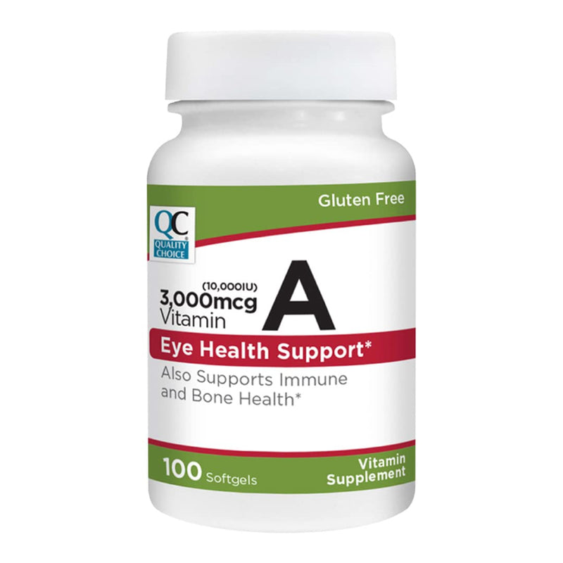 [Australia] - Quality Choice Vitamin A 3,000 mcg (10,000 IU) Softgels. Supports Immune System, Vision, and Bone Function. High Potency Palmitate Formula 100 Softgels 1 