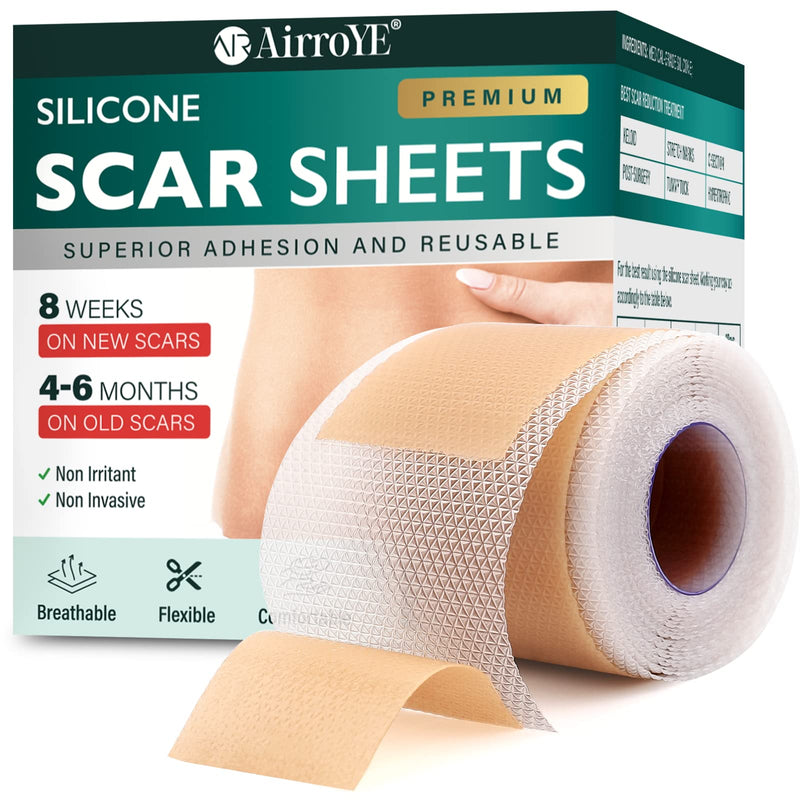 [Australia] - Silicone Scar Sheets,Silicone Scar Tape(1.6"x 120" Roll-3M), Reusable and Effective Scar Removal Sheets, Silicone Scar Removal Sheets for Surgical Scars,Healing Keloid, C-Section, Tummy Tuck 1.6"x 120" Roll 