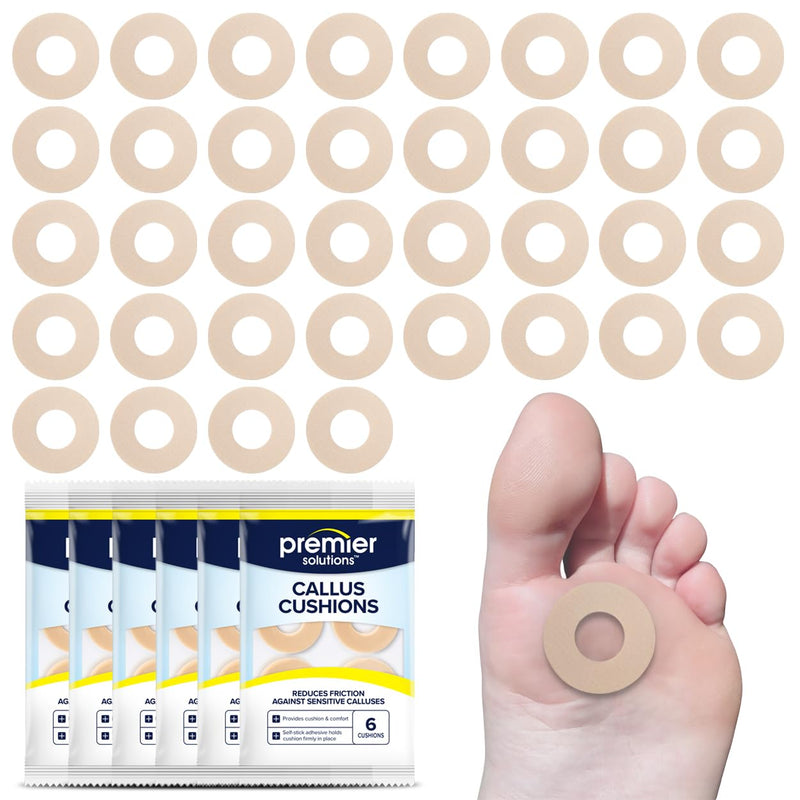 [Australia] - Callus Cushions for Foot and Toe Protection, Self-Stick Adhesive Foot Care Cushions, 36 Count (6 Packs of 6) 