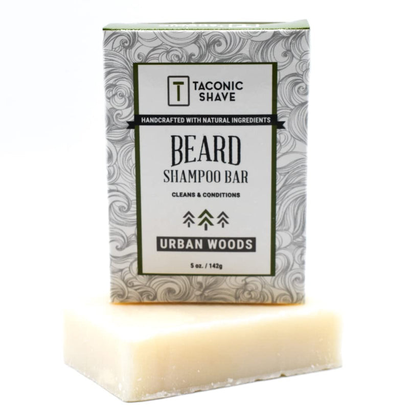 [Australia] - Taconic Shave Conditioniing Beard Shampoo Bar 5 Oz, 100% Natural/Handcrafted, Great For Itchy Beards, FIghts Beardruff while softening & Moisturizing with Natural Oils Ingredients- Urban Woods Scent 