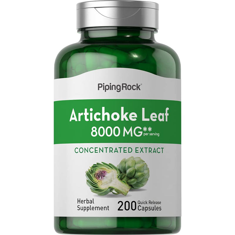 [Australia] - Piping Rock Artichoke Extract Capsules 8000mg | 200 Count | Non-GMO, Gluten Free Supplement 