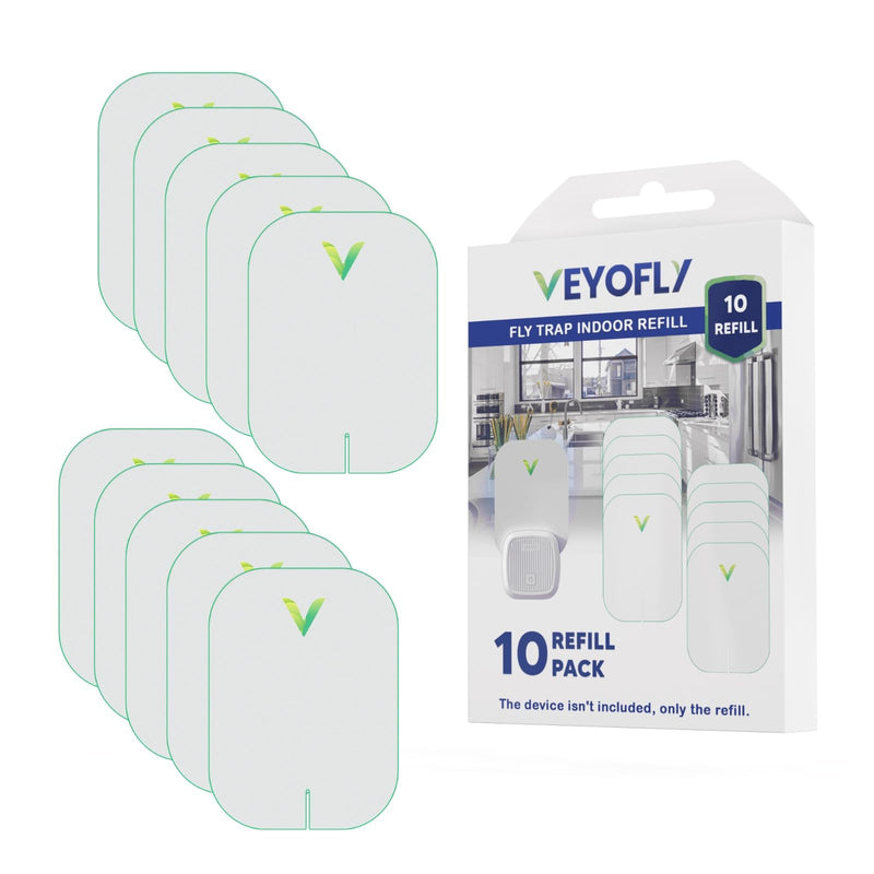 [Australia] - Fly Trap Indoor Refill, Fruit Fly Traps for Indoors, Gnat Traps for House Indoor, Fly Catcher Indoor, Fly Trap, Plug in Catch for Fruit Flies, Moths, Gnats, Mosquito Trap (Pack of 10 Refills) Refill- 10 pack 