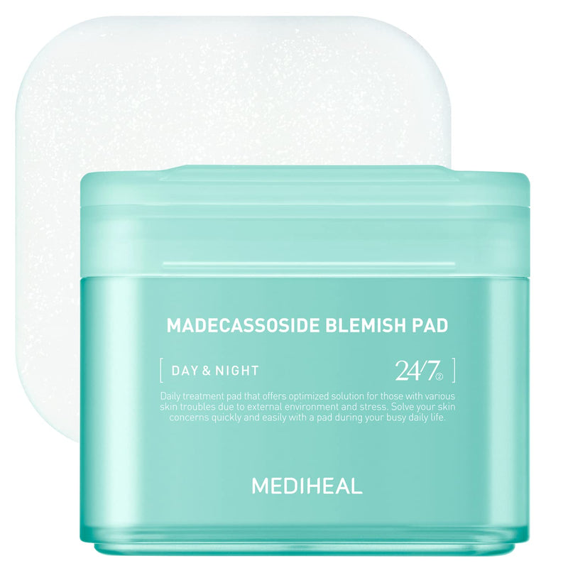 [Australia] - MEDIHEAL Madecassoside Cotton Facial Pads - Toner Pads with Centella Asiatica to Improve Uneven Skin Tone - Vegan Face Gauze Pads, 100 Pads Madecassoside Pad 
