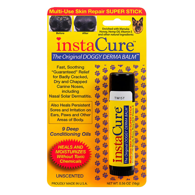 Doggy Derma Balm Jumbo-Sized Skin Repair Stick w/Manuka Honey. Soothes & Heals Dog's Dry Cracked Noses, Paws, Bulldog Wrinkles 100% Natural (1-Pack) Doggy Derma Balm (1 Pack) - PawsPlanet Australia