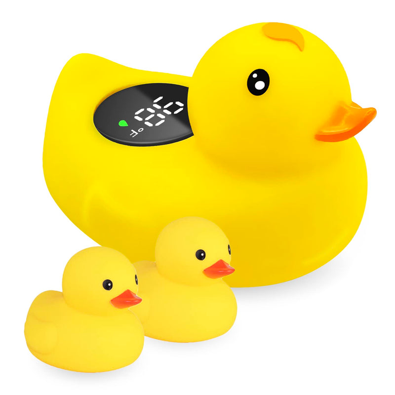 [Australia] - Baby Bath Tub Thermometer for Newborn - Bathtub Water Temperature Thermometer for Toddler, Safety Floating Bathing Tub Toy Newborn Bath Essentials, Gift for Mom Kid Girls Boys (Duck) Duck 