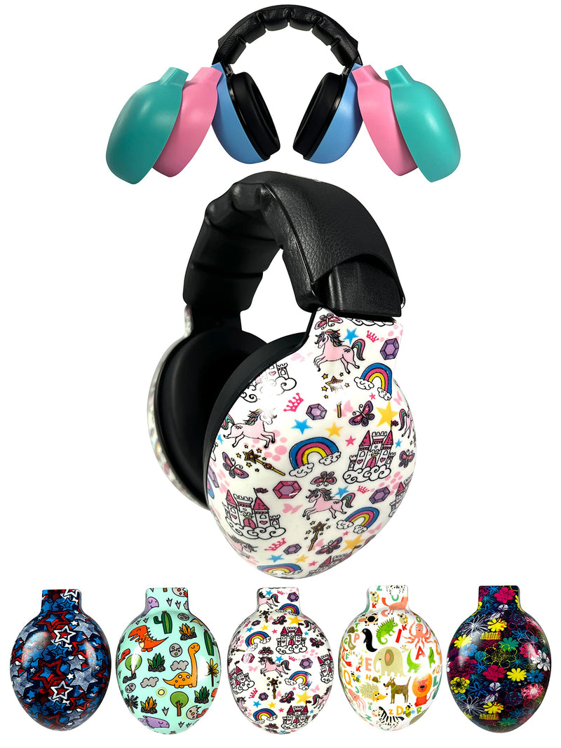 [Australia] - Baby & Toddler Earmuffs – Innovative Design – Change Colors with Magnetic Shells – Hearing Protection Headphones 0-4 yrs Princess 