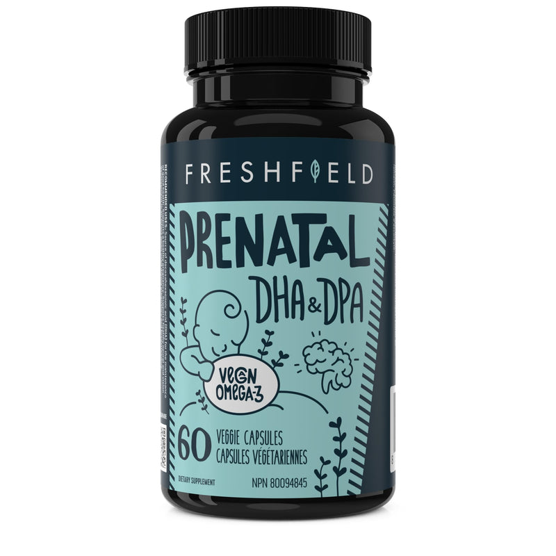 [Australia] - Freshfield Prenatal Omega 3 DHA Supplement: Fish Oil Replacement, Algae Oil, Vegan Friendly Supports Lactation & Brain Development. Mercury Free, Carbon Neutral, Plastic Negative (Prenatal 60) 
