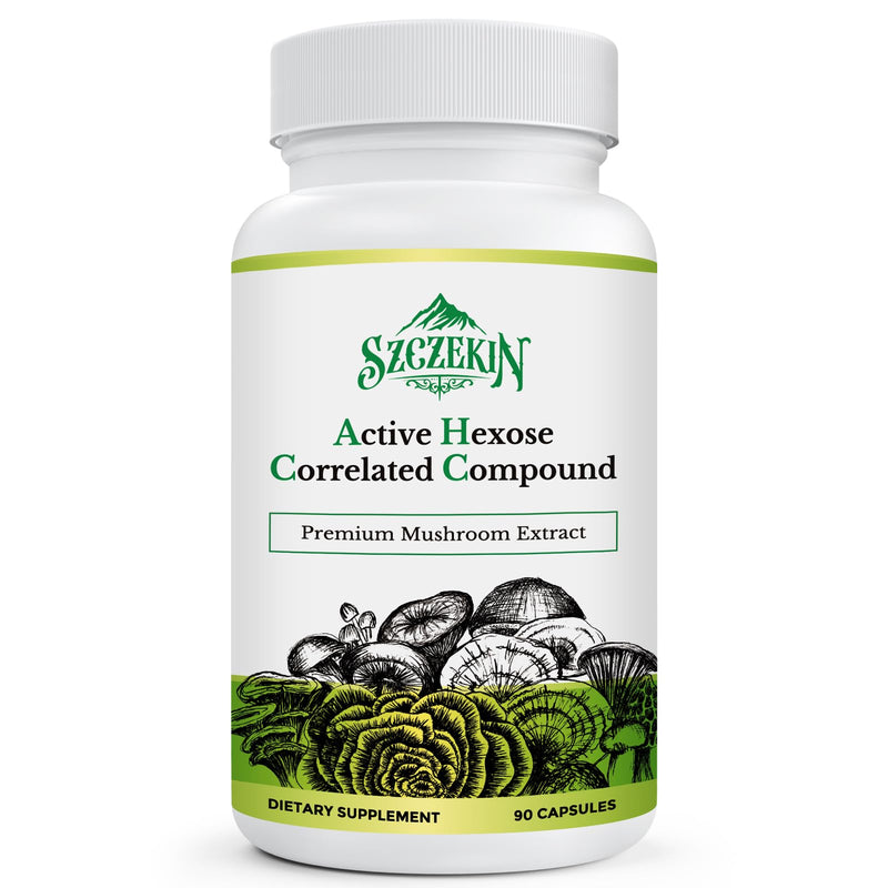 [Australia] - Active Hexose Correlated Compound 1500 mg Supplement, Natural 8 Mushroom Extract Supplement, Immune System, Liver Function, Natural Killer and T Cells Activity, 90 Veggie Capsules 90 Count (Pack of 1) 