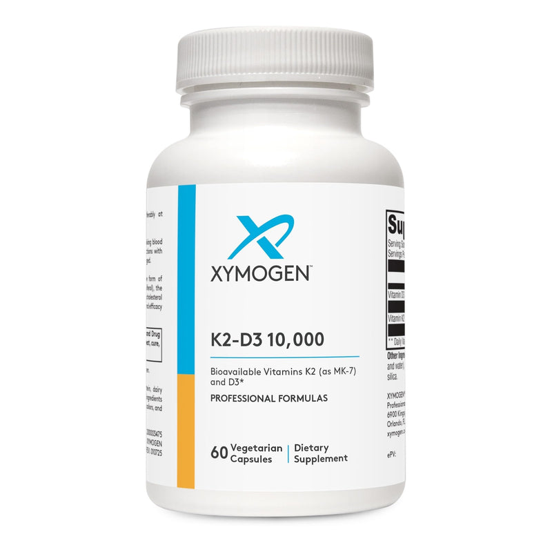 XYMOGEN K2-D3 10000, 60 Capsules | Vitamin D3 K2 Supplement for Immune, Bone, and Cardiovascular Support,* Non-GMO, Gluten-Free, Vegetarian