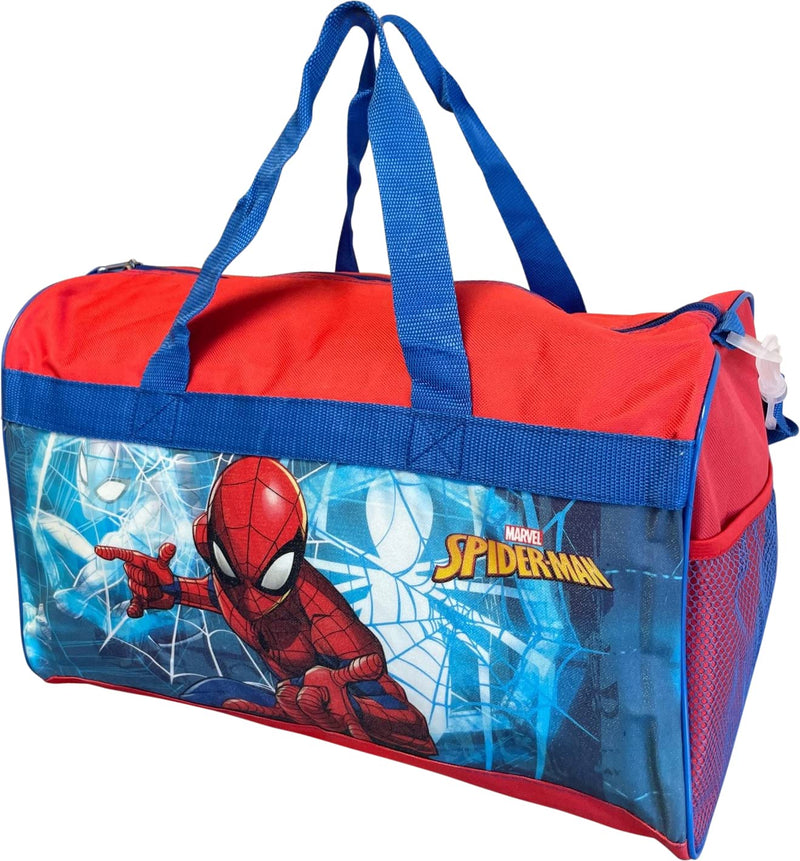 Spider-Man Kids 17" Overnighter Carry-On Duffel Bag (Red-Blue) 17 inches
