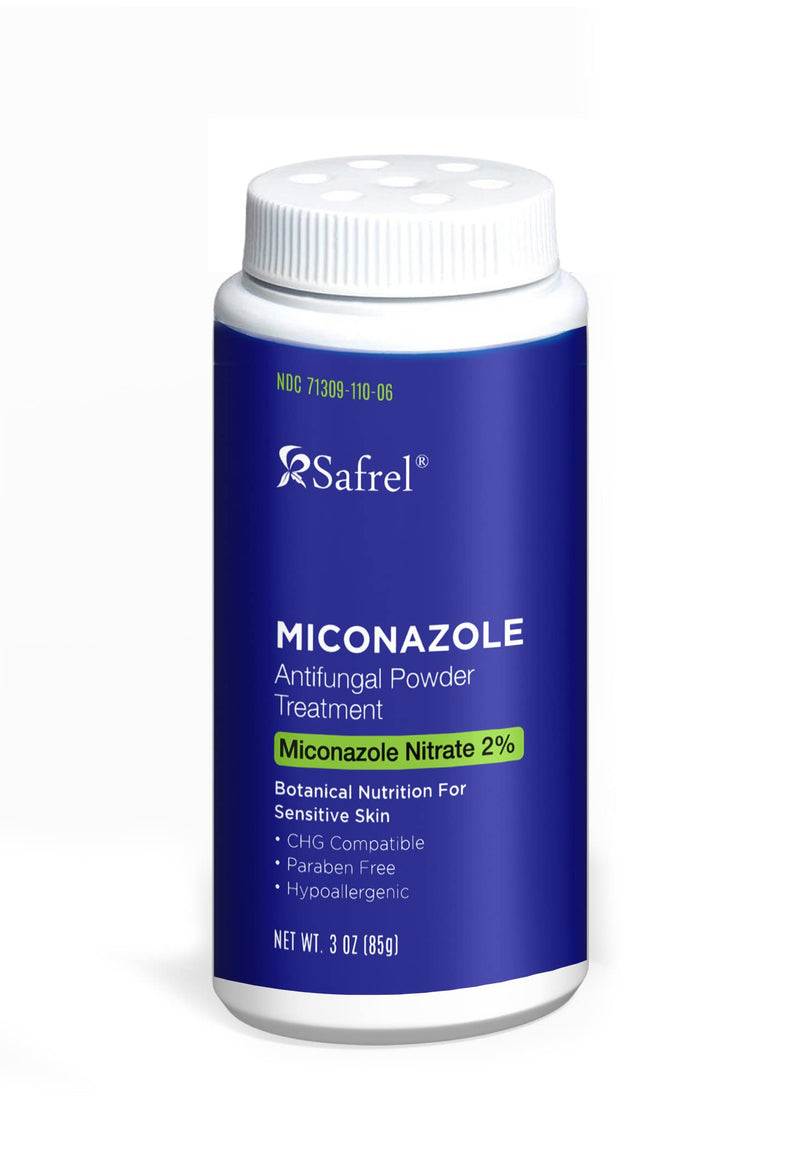 [Australia] - Safrel Antifungal Powder Treatment with 2% Miconazole Nitrate for Common Fungal Infections incuding Athlete’s Foot, Talc Free, 3 oz 