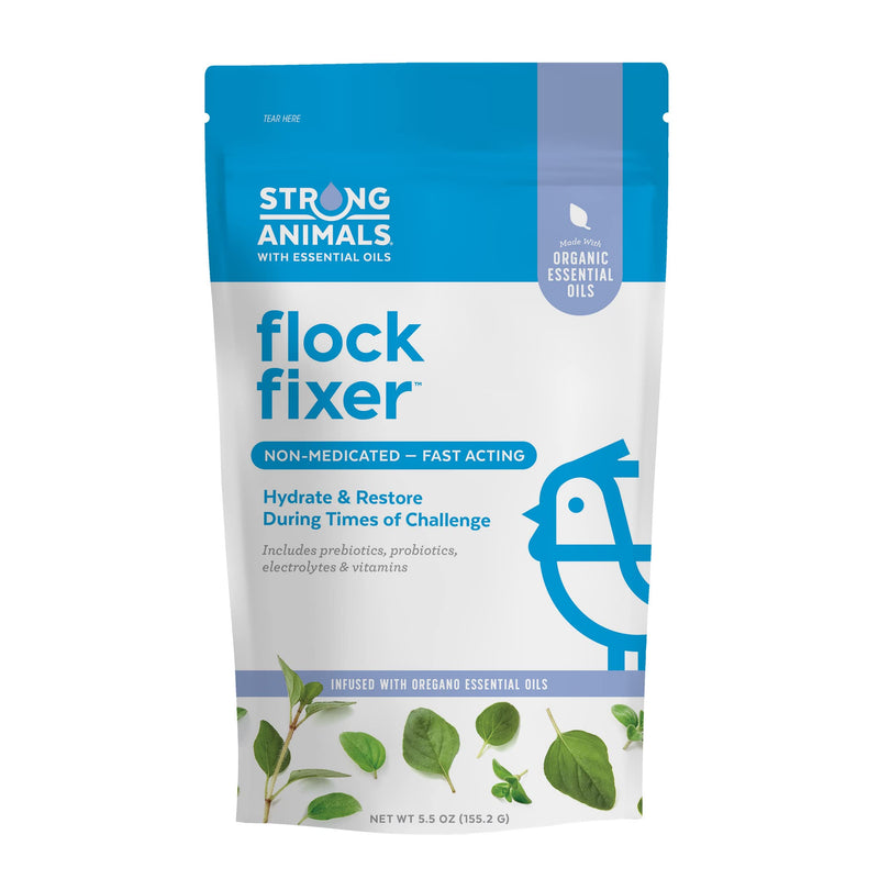 [Australia] - Flock Fixer – Supports Immunity of Backyard Chickens During Times of Challenge, Contains Organic Oregano Essential Oils (5.5 oz. Pouch) Prebiotics, Probiotics & Oregano Essential Oil 
