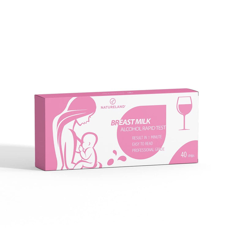 NATURELAND Breast Milk Alcohol Test Strips, 10 Second Results, 40 Count | Quick accurate at-home check for alcohol in breast milk; dip and read in 10 seconds for peace of mind while nursing