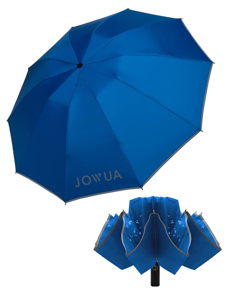Jowua Anti-rebound Inverted Umbrella Water-repellent Quick Drying Fabric Blue *Water-repellent