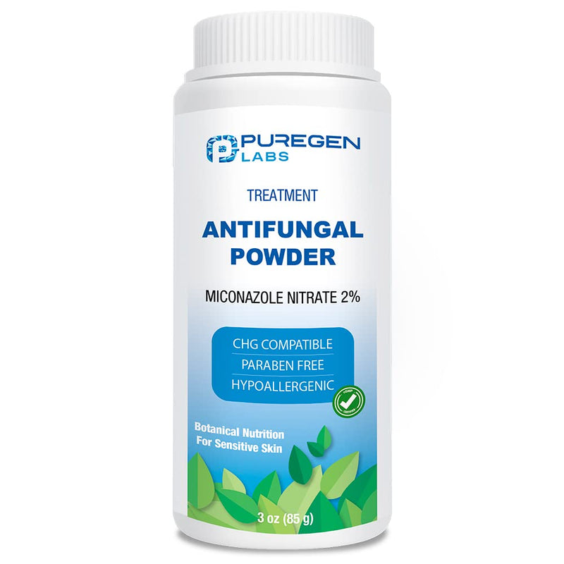 [Australia] - Puregen Labs Antifungal Powder with 2% Miconazole Nitrate for Common Fungal Infections Including Athlete’s Foot, Jock Itch and Ringworm, Talc Free, 3 oz (85g) 1 