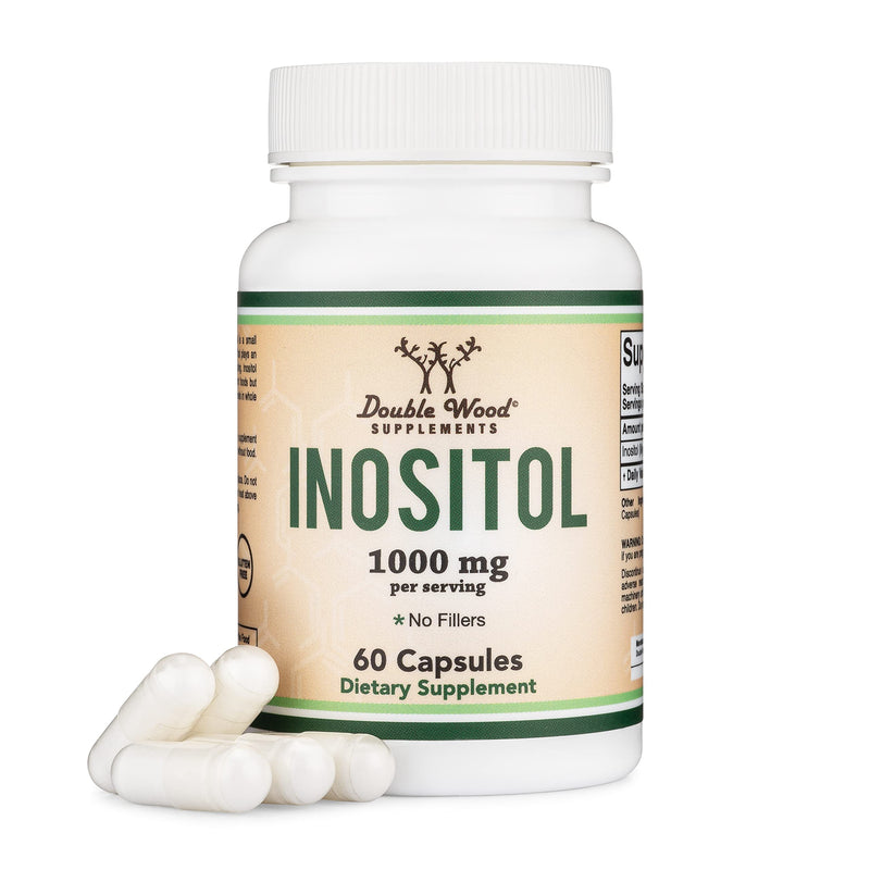 [Australia] - Inositol Capsules (Myo Inositol) 1000mg Health Support for Women (60 Count)(No Fillers, Vegan Safe, Gluten Free) by Double Wood 