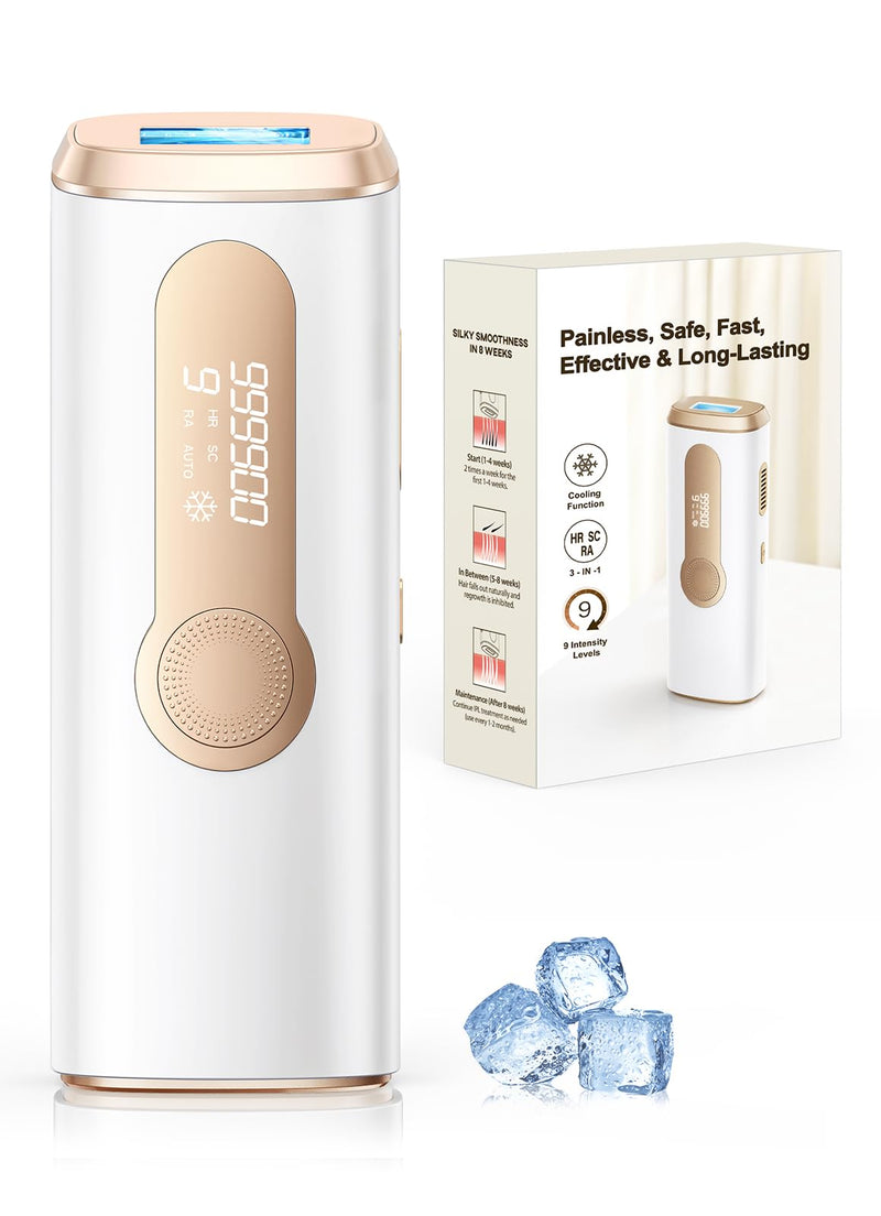 [Australia] - IPL Laser Hair Removal for Women and Men, Ice-Cooling Laser Hair Removal Device Safe at-Home Epilators for Face Armpits Arms Bikini Line Legs Whole Body KA10 