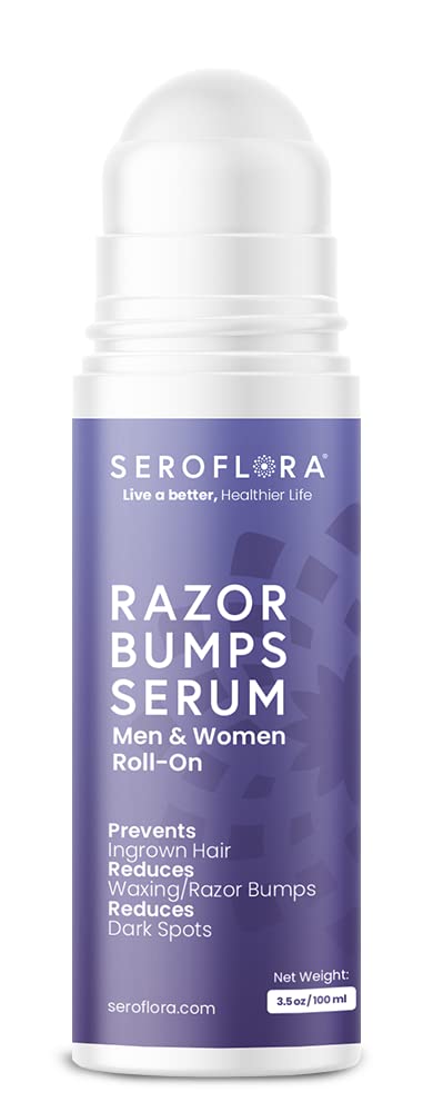 [Australia] - Seroflora Razor Bumps Treatment for Women - Ingrown Hair Treatment - Razor Bump for Bikini Area - After Shave & Waxing - Roll-On-Face, Legs, Body (3.5floz) 