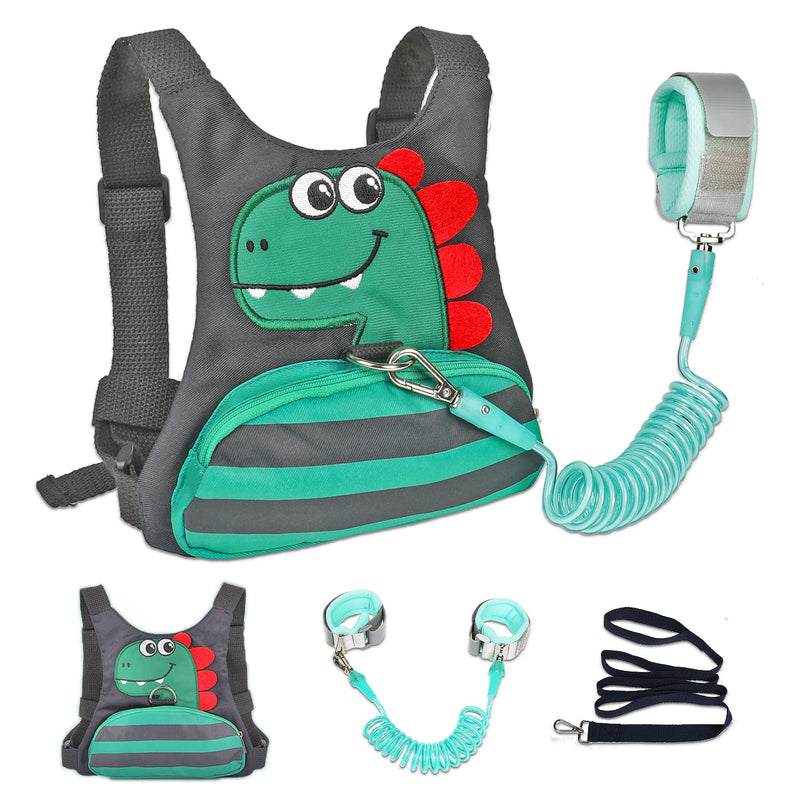 [Australia] - Toddler Leash for Kids-Baby Child Harness with Anti Lost Wrist Link for Boys/Girls Black 
